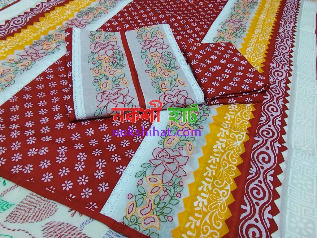 থ্রি পিস (ব্লক ও হাতের কাজ)