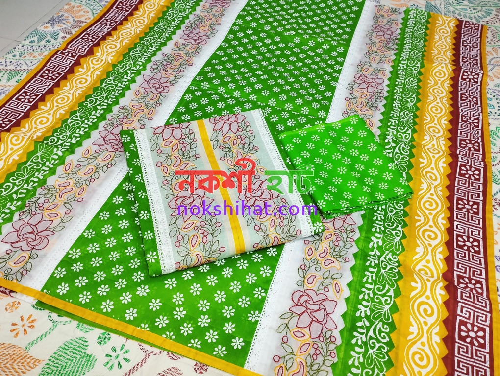 থ্রি পিস (ব্লক ও হাতের কাজ)